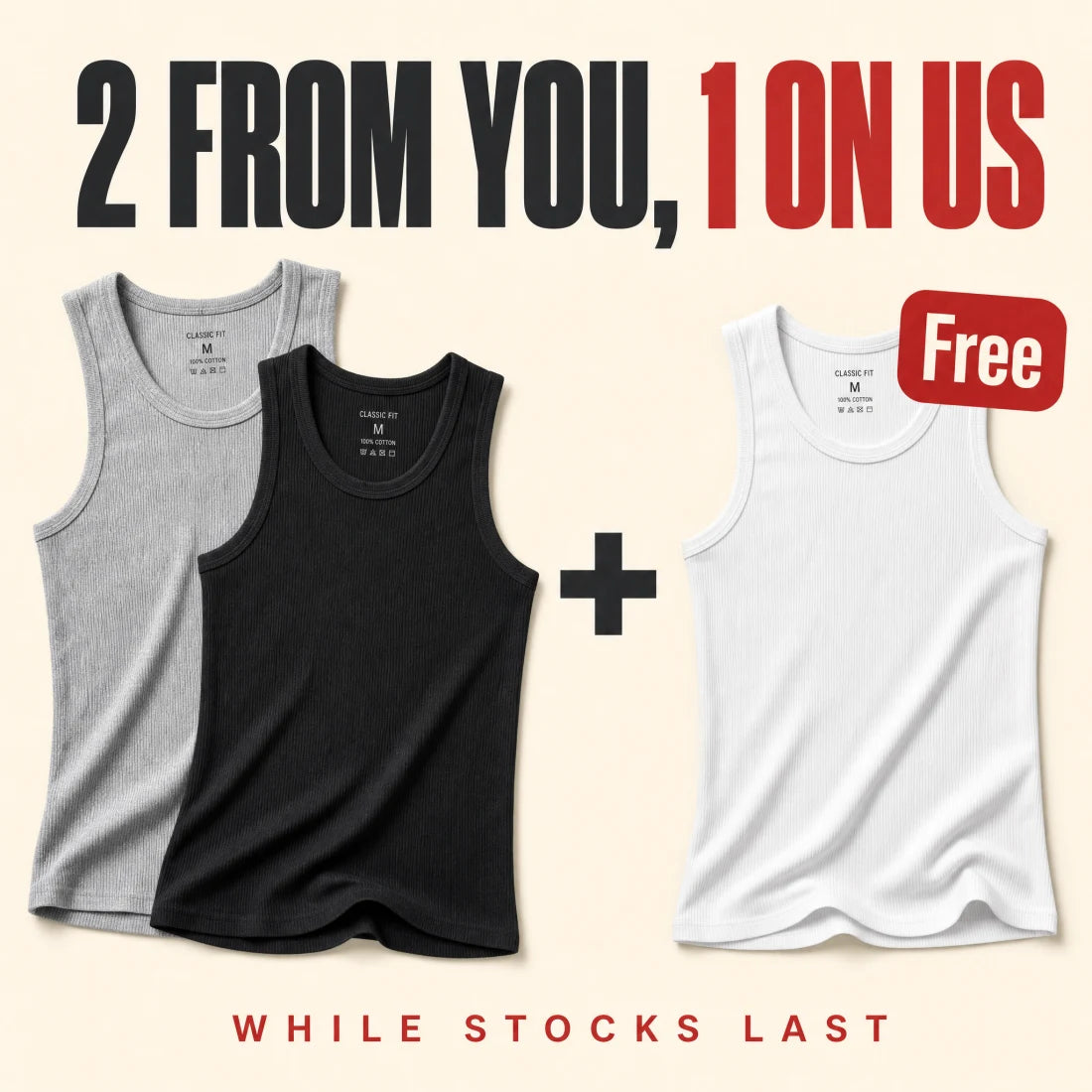 2 From You, 1 On Us (limited stock).
